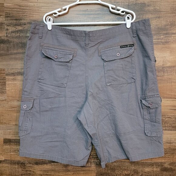 Vtg Beverly Hills Polo Club Rip Stop Cargo Shorts Sz 42 Stretch Y2K Streetwear - Picture 2 of 10